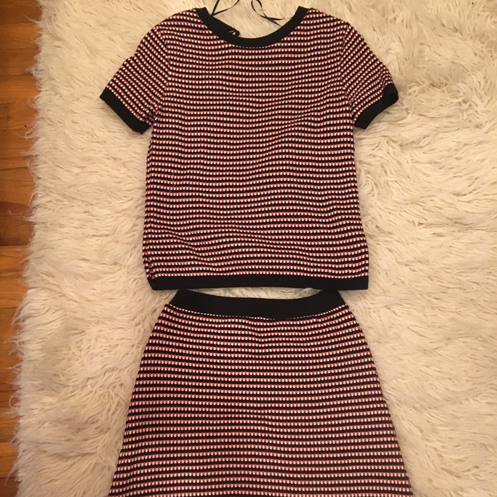 Zara Jacquard Skirt/Shirt Set